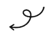 Decorative hand-drawn arrow